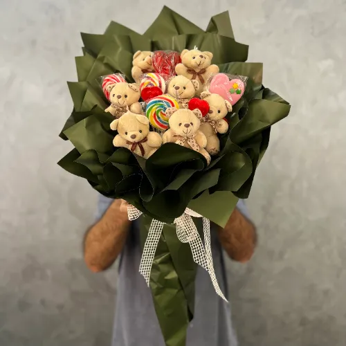 Derin Flowers Peluş Ayıcık ve Şekerleme
