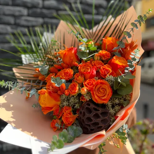 Derin Flowers Orange Juice Bouquet