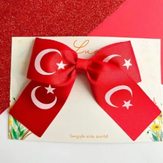 SavBrand 29 Ekim Türk Bayrak desenli çocuk toka
