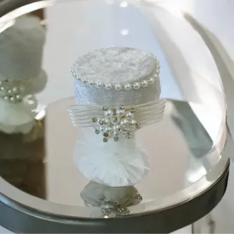 SavBrand Beyaz Düğün Nikah Takı İçin İğnelik, Kına Gecesi Gelin Damat Söz Nişan Sünnet İğnedanlık