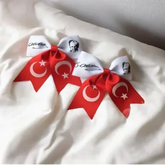 SavBrand 2 Adet Türk Bayrağı Ve Atatürk Imzası Bayrak 29 Ekim Klipsli Toka Seti