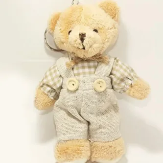 SavBrand Kapı Süsü Ve Takı Yastığı Için Elbiseli Peluş Ayıcık (12cm)