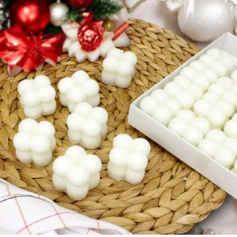 SavBrand 7 Adet Bubble Mum , Nikah Şekeri Süsleme , Beyaz Bubble Mum Nikah Şekeri