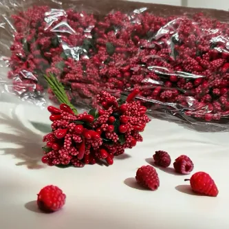 SavBrand Kırmızı Pıtırcık Yılbaşı Süsleme Tohum Pıtırcık 144 lü 1 paket