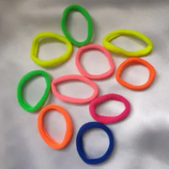 SavBrand 10'lu Lüks Havlu Rengarenk Lastik Toka