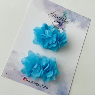 SavBrand Mavi Colourful Kız Çocuk Klipsli Özel Günler Doğum Günü 23 Nisan Bayram