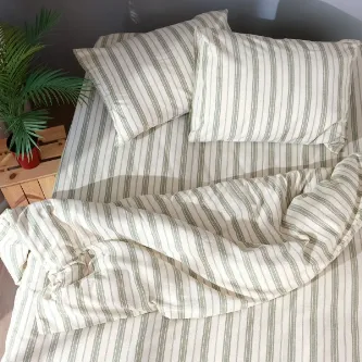 Befera Design Keten Çift Kişilik Yıkamalı Nevresim Takımı