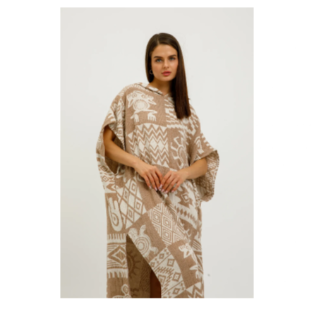 Befera Design Müslin Panço Etnik Kimono %100 Pamuklu Jakarlı Bornoz Kaftan Sabahlık