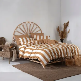Befera Design Marrakesh %100 Pamuklu Çift Kişilik Yıkamalı İplik Boya Nevresim Takımı