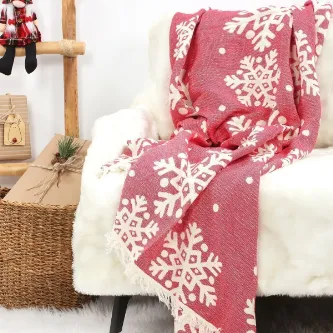 Befera Design 4 Kat Müslin Pike Tek Kişilik %100 Pamuklu Jakarlı Yatak Örtüsü Tv Battaniyesi 140x200 Kar Tanesi