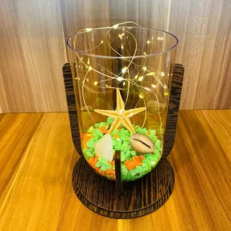 MYK HEDİYE VE SANAT ATÖLYESİ Akvaryum Fanus Işıklı Ofis Masa Aksesuarları