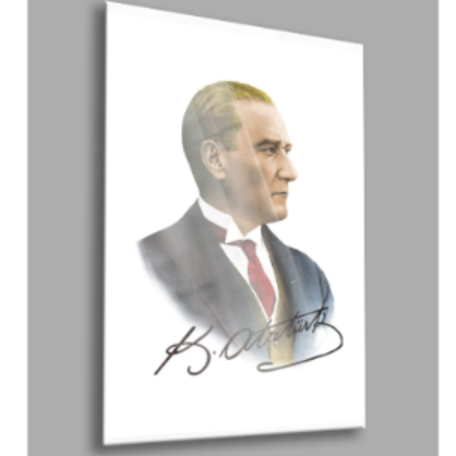 BALERA Atatürk 03 Cam Tablo-Atatürk Tablosu