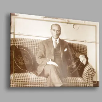BALERA Atatürk 05 Cam Tablo-Atatürk Tablosu