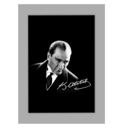 BALERA Atatürk 03 Cam Tablo-Atatürk Tablosu