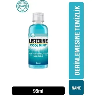 DERMOKDEM Listerine Cool Mint Ağız Bakım Suyu 95 ml Seyahat Boy