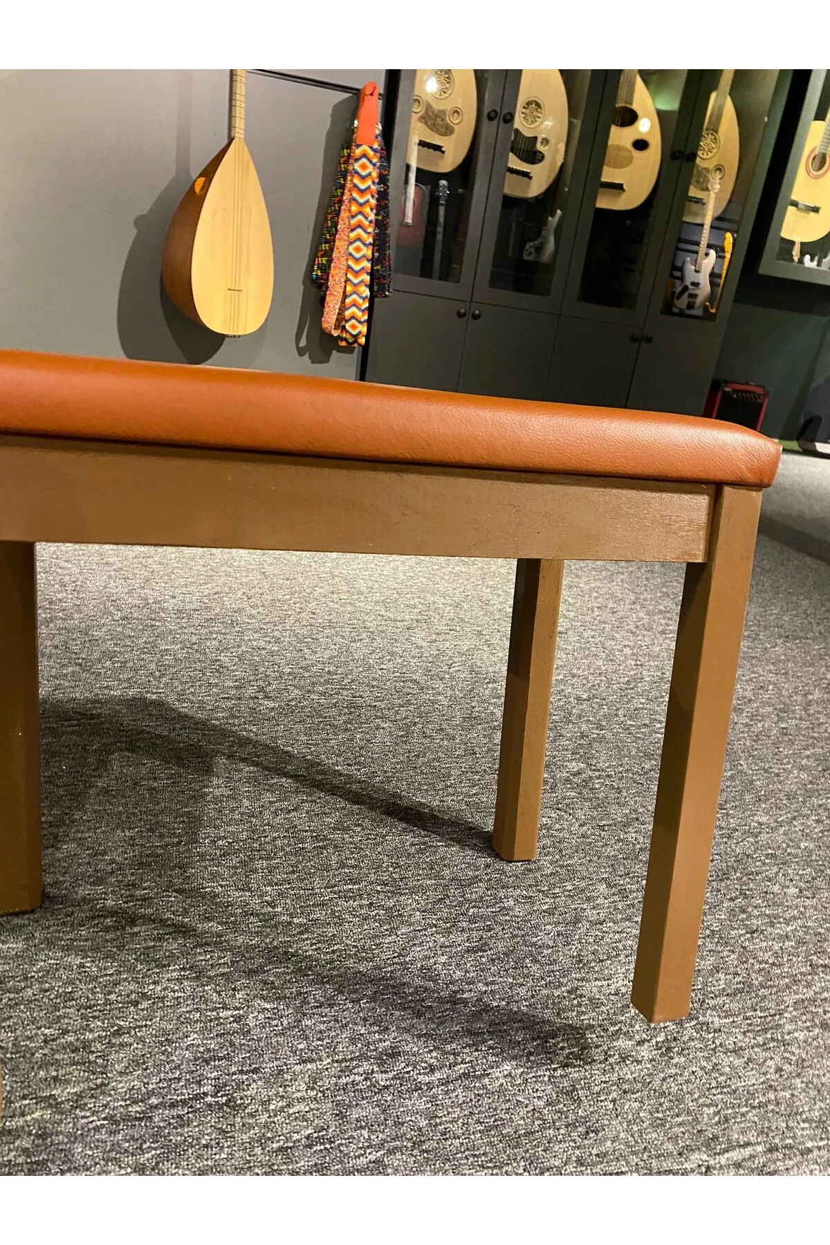 Nano Müzik Piyano Taburesi - Kahverengi görsel 2