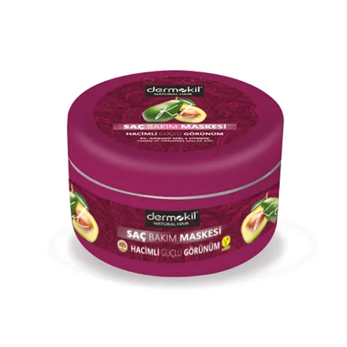 DERMOKIL NATURAL  DERMOKİL Vegan Kil, Avokado ve E Vitaminli Doğal Saç Maskesi 300 ml