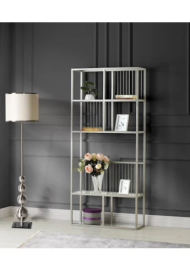 Sivas Gözde Mobilya  Matis Dekoratif Kitaplık 80X30X180 görsel 2