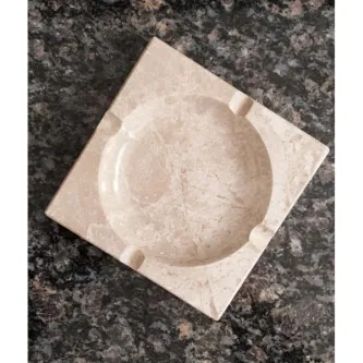 Pergamon Bej Mermer Küllük Kül Tablası Tek Adet