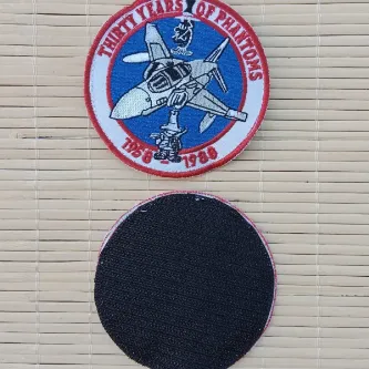 İzmir Askeri Malzeme Thirty Years Of Phantoms 1958-1988 Yazılı Nakış işlemeli Uçak Logolu Arma Patch Peç