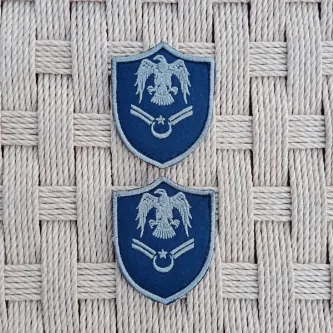 İzmir Askeri Malzeme 2 Adet Havacı Asb Çavuş Lacivert Zemin Kartal Nakışlı Mini Polar Arma Patch Peç
