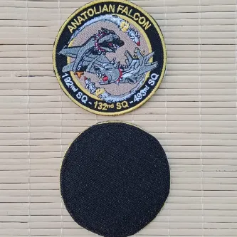 İzmir Askeri Malzeme Anatolian Falcon 192. SQ - 132. SQ - 493. SQ Yazılı Nakış işlemeli Arma Patch Peç