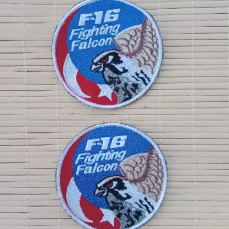 İzmir Askeri Malzeme 2 Adet F-16 Fighting Falcon Yazılı Şahin Logolu Nakış işlemeli Ayyıldız Bayraklı Arma Peç Patch