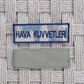 İzmir Askeri Malzeme Havacı Kamuflaj Renkli Hava Kuvvetleri Yazısı Nakış işlemeli Arma Patch Peç