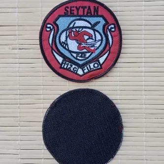 İzmir Askeri Malzeme Şeytan 112. Filo F-4E Yazılı Nakış işlemeli Arma Patch Peç