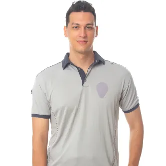 İzmir Askeri Malzeme Yeni Tip Kamu Personel Kısa Kollu Reflektörlü Gri Renkli Yağmur Desenli Özel Güvenlik T-shirt