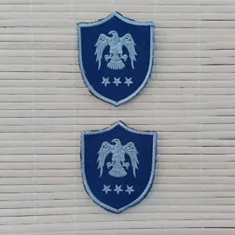 İzmir Askeri Malzeme 2 Adet Havacı Yüzbaşı Lacivert Zemin Kartal Nakışlı Mini Polar Arma Patch Peç