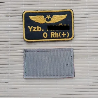 İzmir Askeri Malzeme Hava Kuvvetleri Havacı Pilot Ünvan Soyad Kan Grubu Yazılı Bez Isimlikli Nakışlı Brövesi Arma Patch