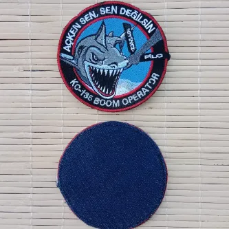 İzmir Askeri Malzeme Açken Sen Sen Değilsin K-C 135 Boom Operator Yazılı Nakış işlemeli Arma Patch Peç