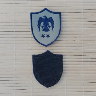 İzmir Askeri Malzeme Havacı Üsteğmen Gri Zemin Kartal Nakışlı Mini T-shirt Arma Patch Peç