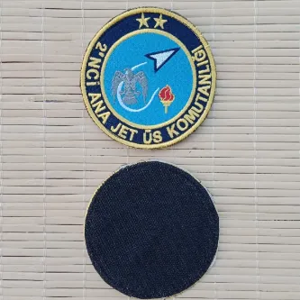 İzmir Askeri Malzeme 2.ci Ana Jet Üs Komutanlığı Yazılı Kartal Amblemli Logolu Nakış işlemeli Arma Patch Peç