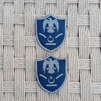 İzmir Askeri Malzeme 2 Adet Havacı Yedek Subay Lacivert Zemin Kartal Nakışlı Mini Polar Arma Patch Peç