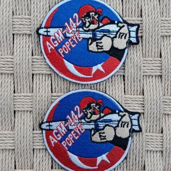 kirmizi zemin nakis islemeli agm 142 popeye arma pec patch