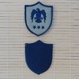 İzmir Askeri Malzeme Havacı Yüzbaşı Gri Zemin Kartal Nakışlı Mini T-shirt Arma Patch Peç