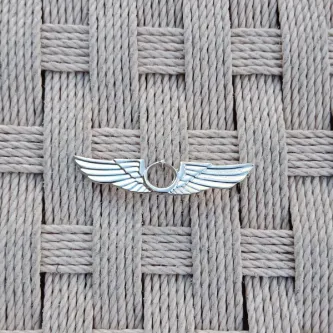 İzmir Askeri Malzeme Havacı Pilot Metal Göğüs Brövesi Rozeti