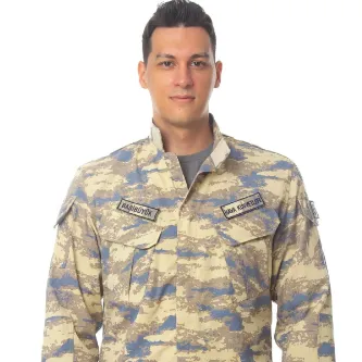 İzmir Askeri Malzeme Hava Kuvvetleri Yeni Kamuflaj Renkli Uzun Kollu Taktik Airsoft Gömlek
