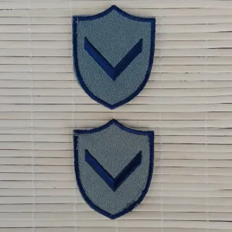 İzmir Askeri Malzeme 2 Adet Havacı Onbaşı Gri Zemin Nakışlı Mini T-shirt Arma Peç Patch