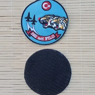 İzmir Askeri Malzeme 192. Filo Kaplan ve Uçak Logolu Nakış işlemeli Arma Patch Peç