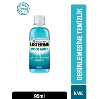 Nazel Kozmetik Listerine Cool Mint Ağız Bakım Suyu 95 ml Seyahat Boy