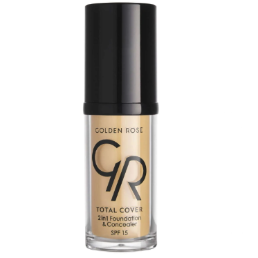 Nazel Kozmetik Golden Rose Total Cover 2in1 Foundation & Concealer No: 03 Almond - Fondöten & Kapatıcı - 8691190963637