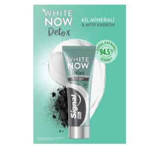 Nazel Kozmetik Signal Diş Macunu White Now Detox Anında Beyazlık Kil Minerali Aktif Karbon 75 ml
