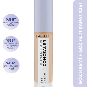 Nazel Kozmetik Pastel Eye Cream Hydrating Satin Concealer - Göz Kremi Göz Altı Kapatıcısı 63 Milkshake