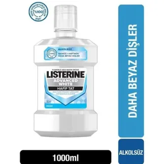 Nazel Kozmetik Listerine Advanced White Hafif Tat Ağız Gargarası 1000 Ml