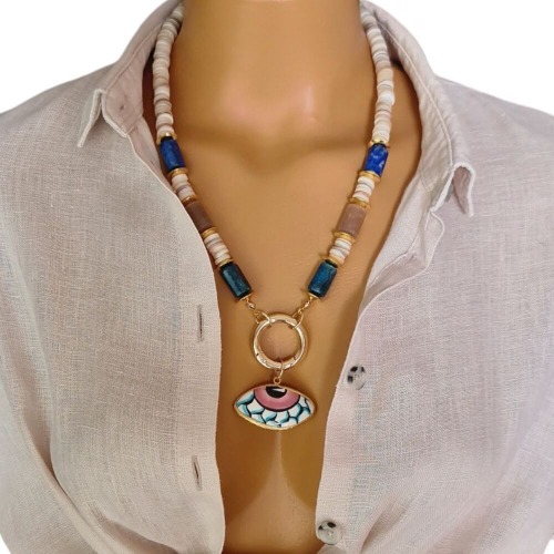 ELLENT Rosy Glance - Mercan , Havlit Kolye