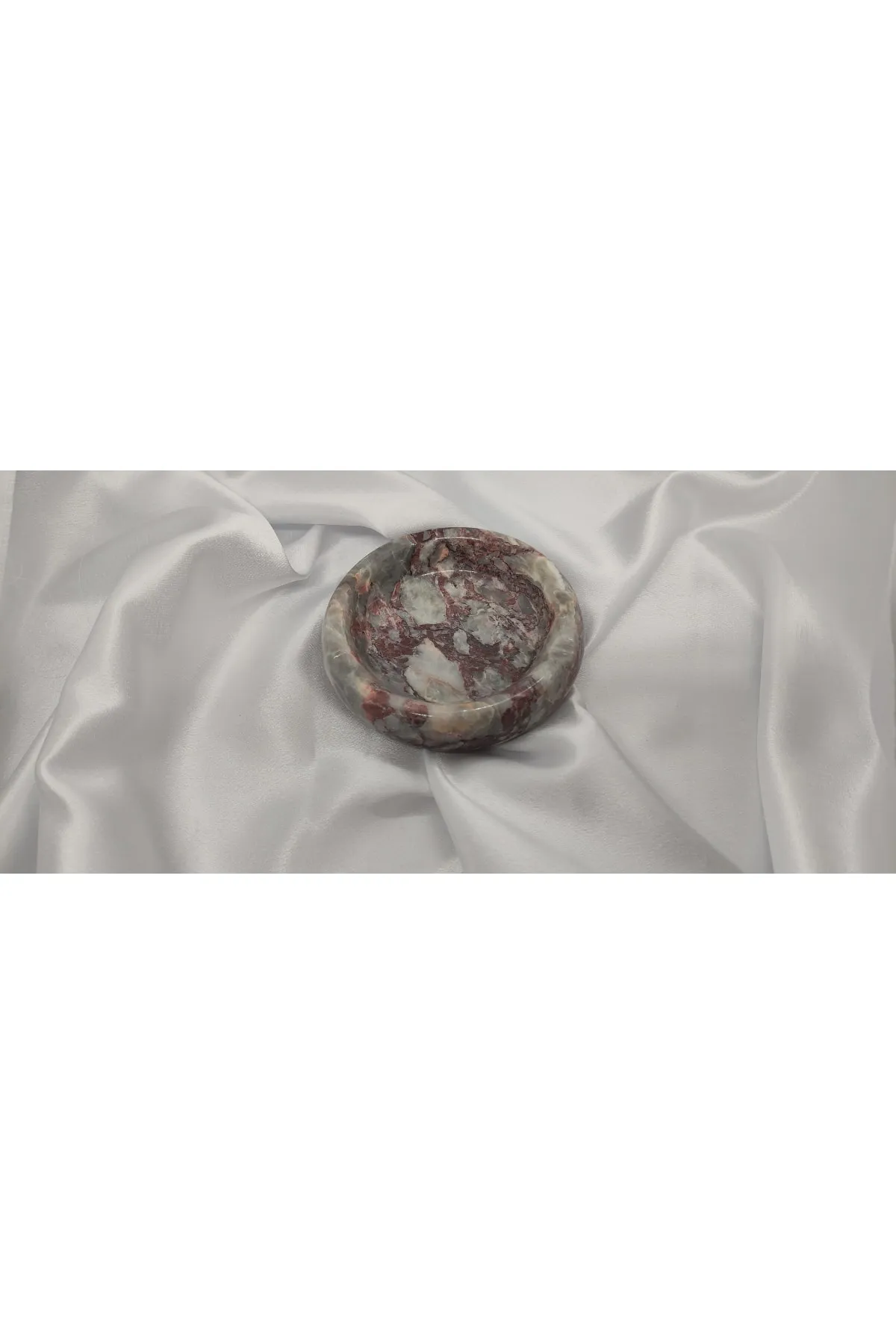 Pergamon Yuvarlak Mermer Küllük Kül Tablası Eskişehir Süpren Taşı görsel 3