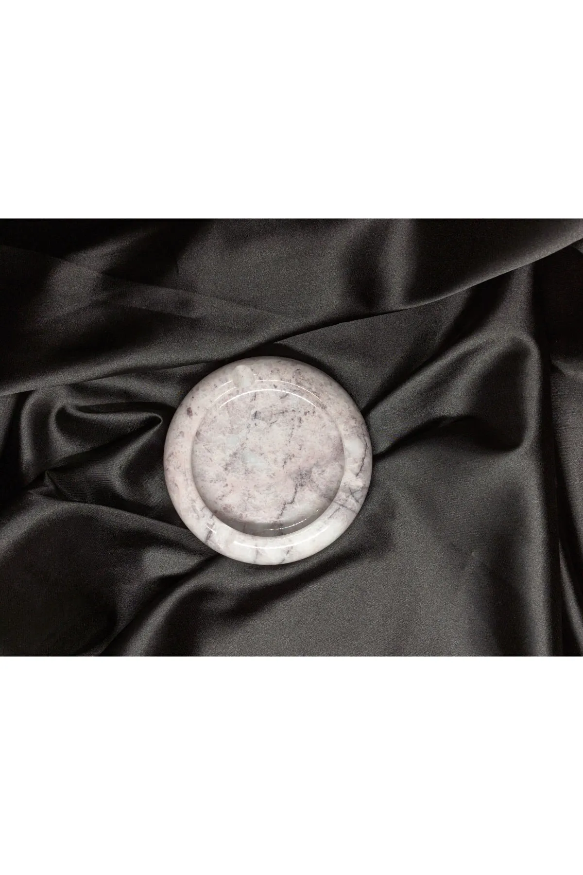 Pergamon 3 Cm Kalınlık Gerçek Mermer Küllük Kül Tablası Retro Tasarım görsel 2